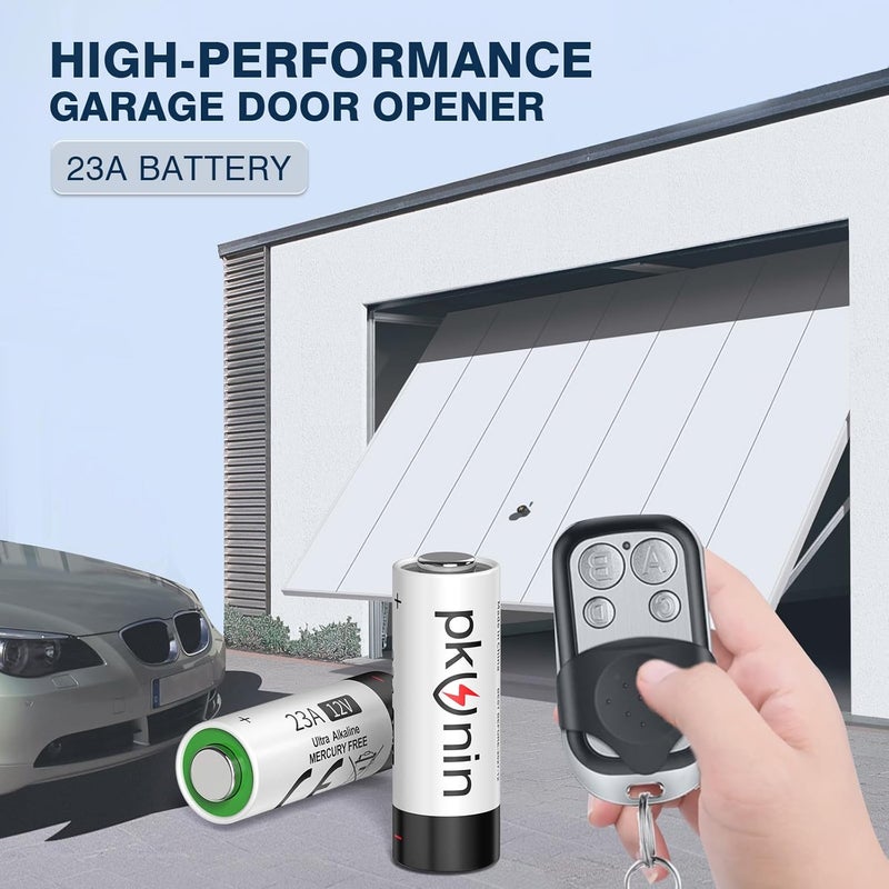 PKUNIN 23A 12 Volt Battery Alkaline Ceiling Fan Remotes Batteries, Garage Door Openers Battery 20 Pack - Image 5